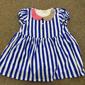 French children's clothing brand tout petit striped dress 90cm